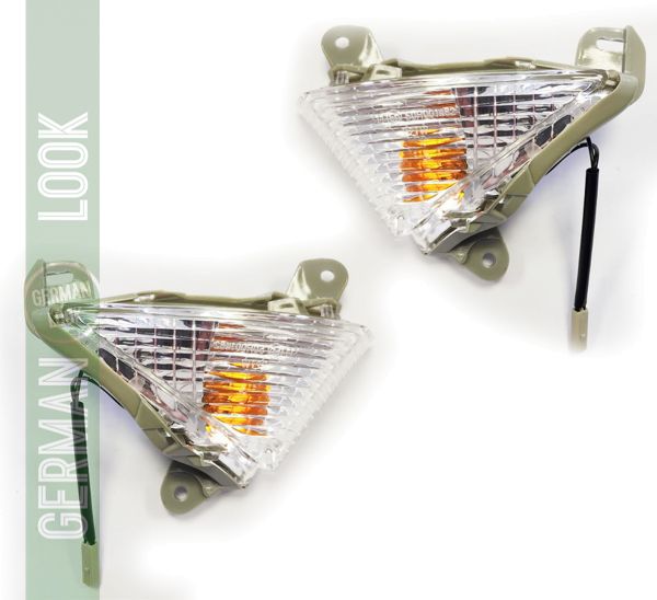 Clignotants avant de moto en verre transparent sur mesure pour Kawasaki Z 1000 10-13 avec E-mark