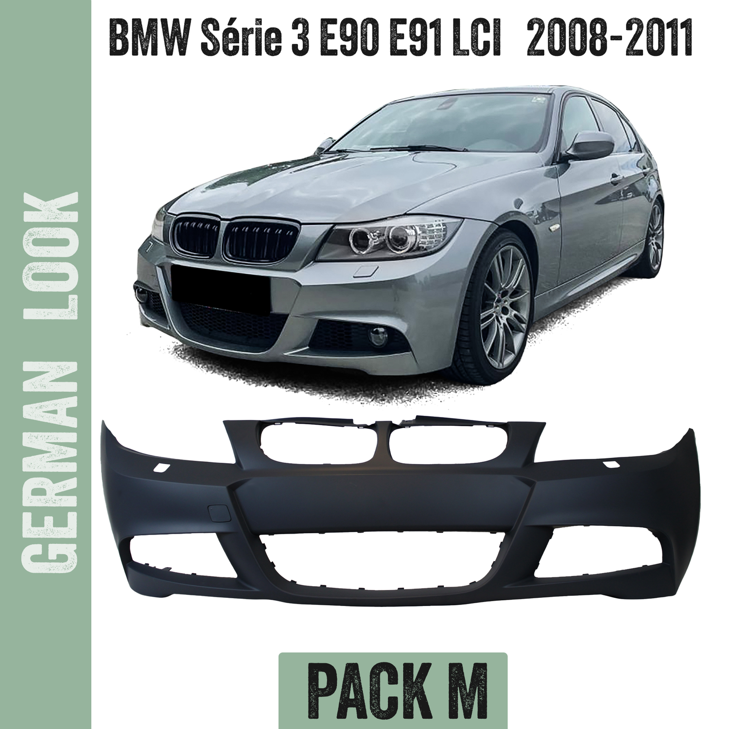 Pare-chocs avant pour BMW Série 3 E90 E91 2008-2013 LCI