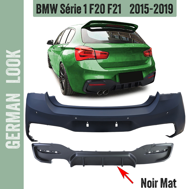 Pare-chocs arrière Performance pour BMW Série 1 F20 LCI 2015-2019 look Performance