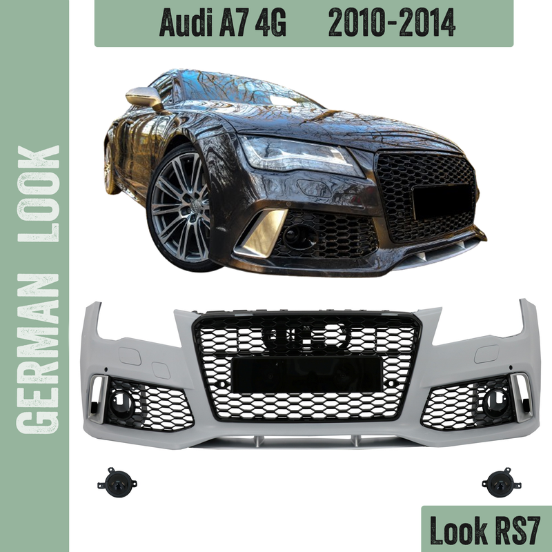 Pare-chocs avant pour Audi A7 4G Pre-Facelift 2010-2014 look RS7 + calandre