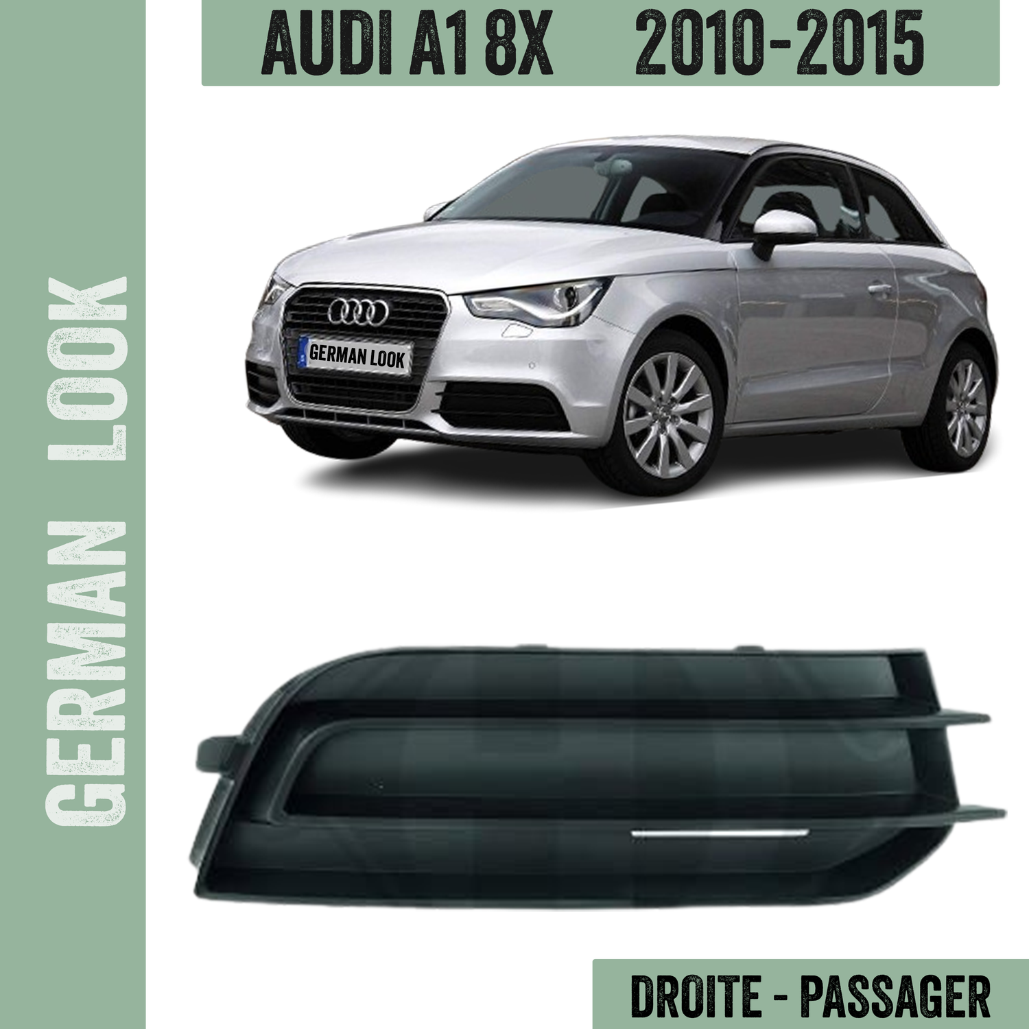 GRILLE AVANT DROITE DE PARE-CHOCS AUDI A1 2010-2015