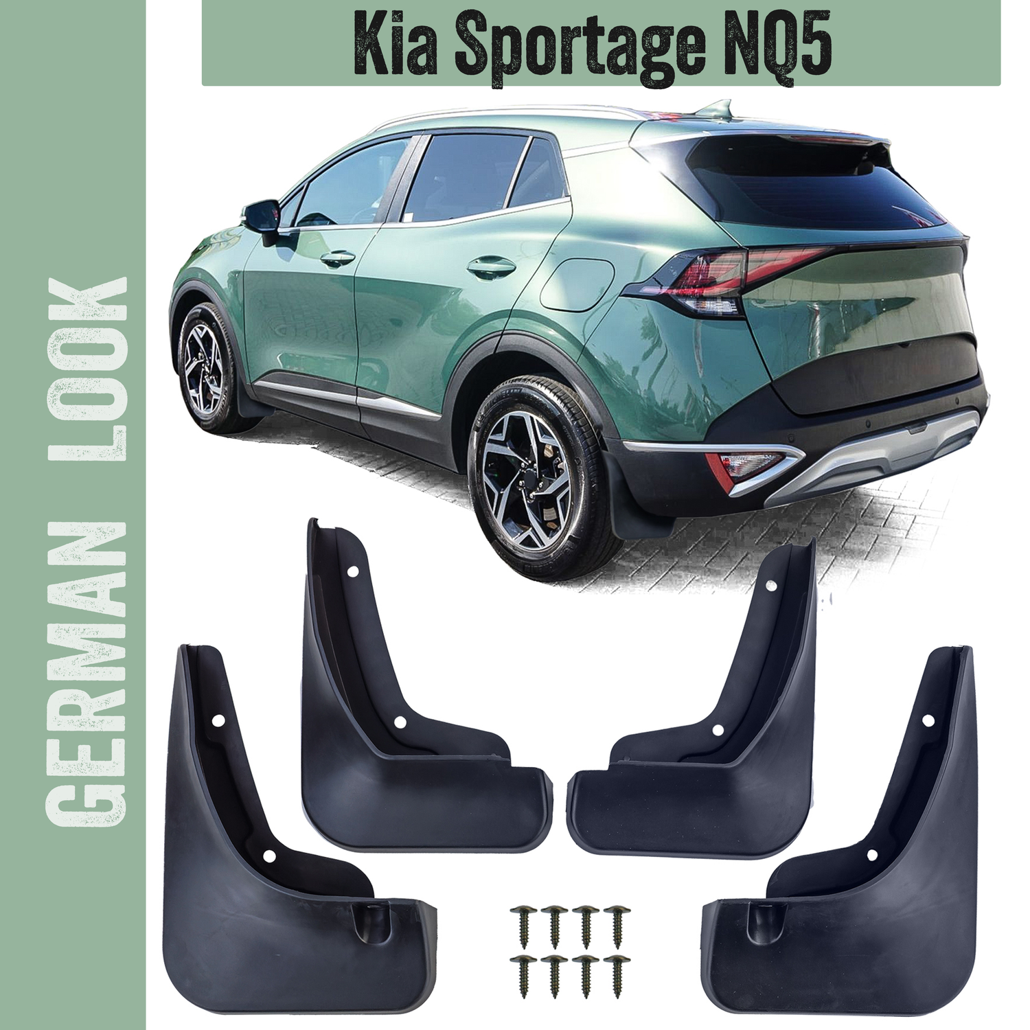 Jeu de bavettes avant et arrière premium pour Kia Sportage NQ5 à partir de 2021