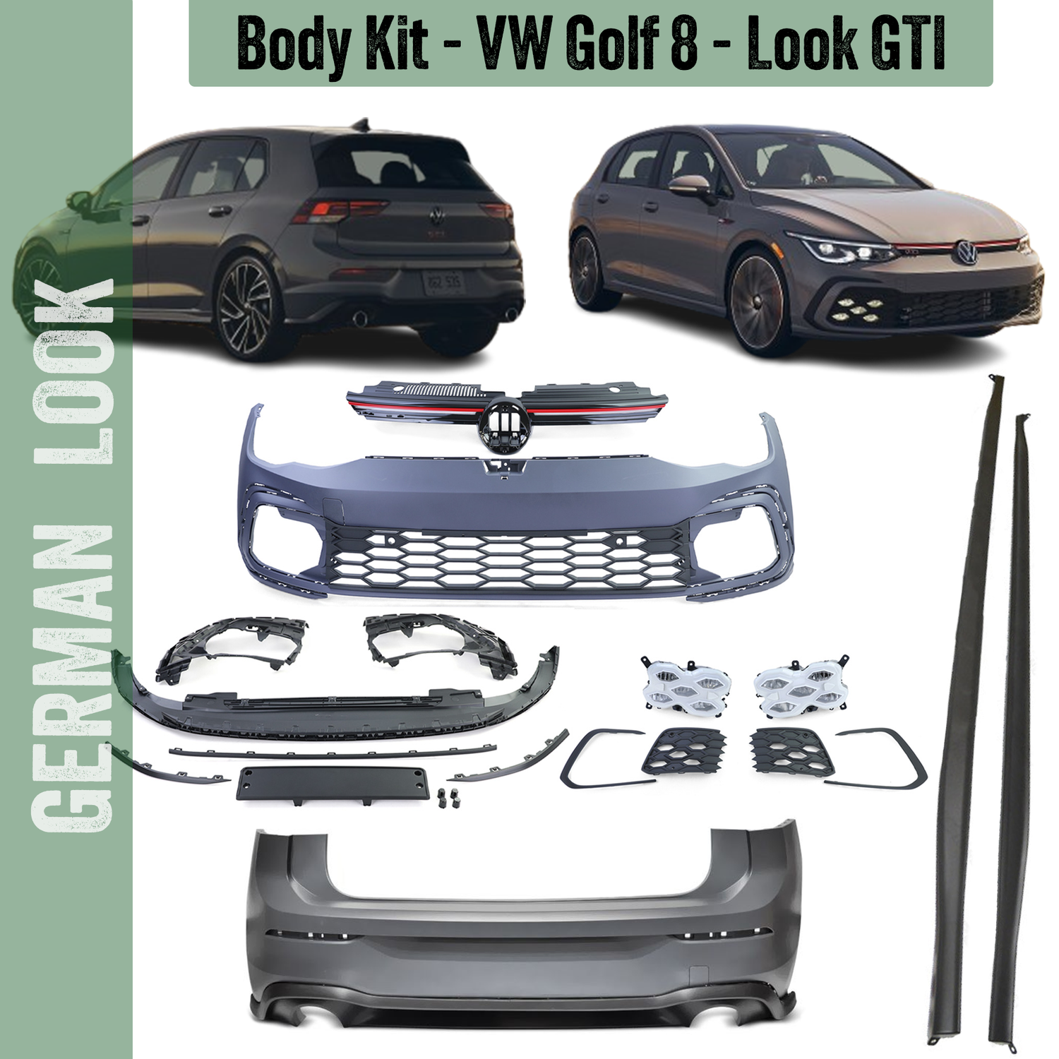 Pare-chocs / bodykit / kit de carrosserie pour VW Golf 8 look GTI