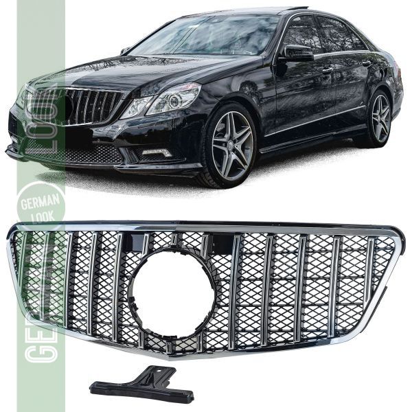 Calandre sport noir chrome pour Mercedes E W212 S212 pré-lifting 09-13