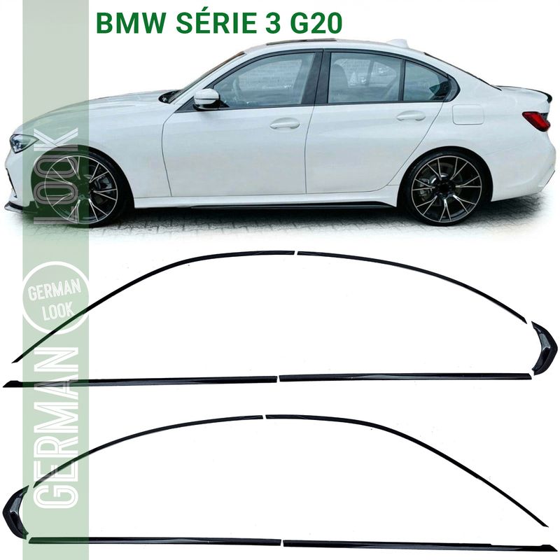 Jeu de garnitures Shadow Line noir brillant pour BMW Série 3 G20 à partir de 2019