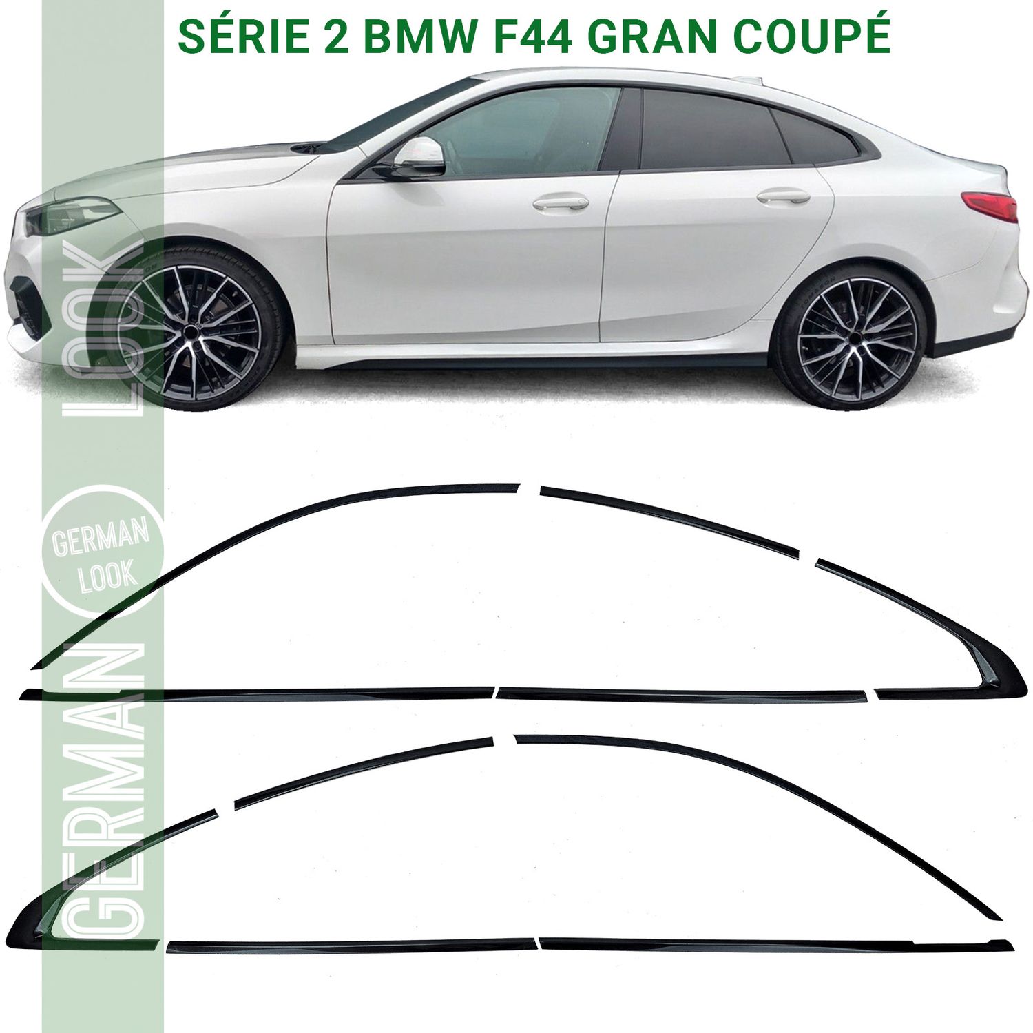 Jeu de garnitures Shadow Line noir brillant pour BMW Série 3 G20 à partir de 2019