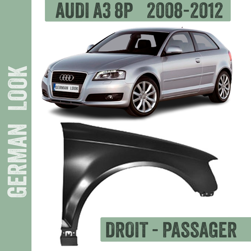 Aile avant droite pour AUDI A3 II ph.2 SPORTBACK 2008-2012, Neuve à peindre