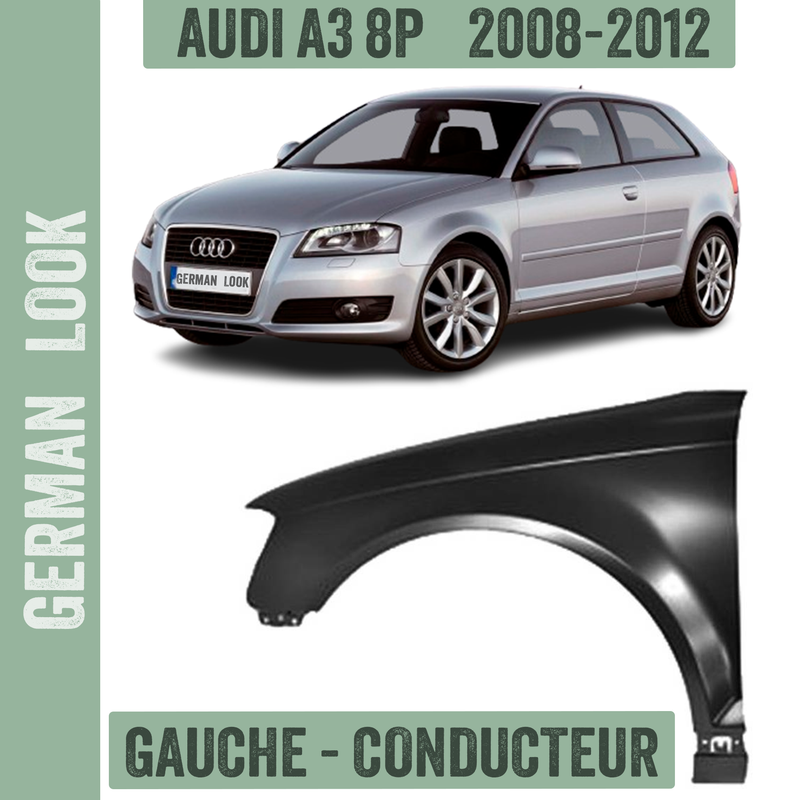 Aile avant gauche pour AUDI A3 II ph.2 SPORTBACK 2008-2012, Neuve à peindre