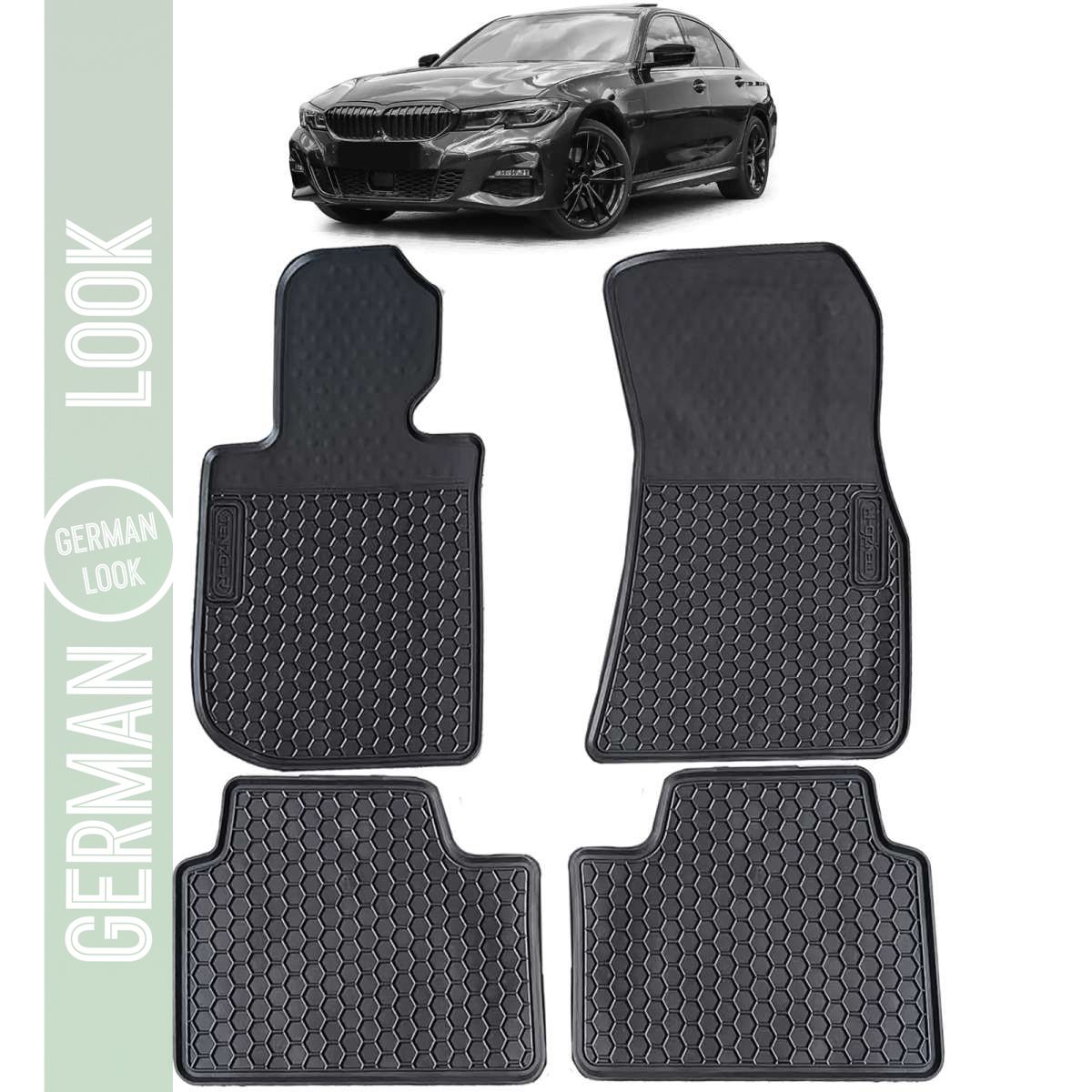 Tapis de sol en caoutchouc noir de qualité supérieure pour BMW Série 3 G20 Limo à partir de 18