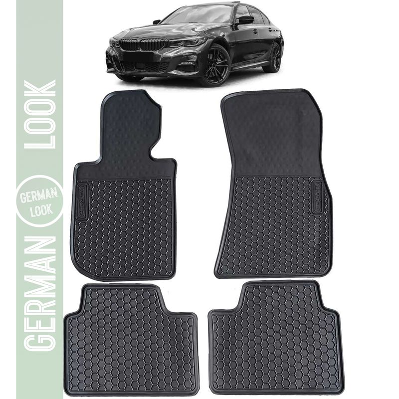 Tapis de sol en caoutchouc noir de qualité supérieure pour BMW Série 3 G20 Limo à partir de 18