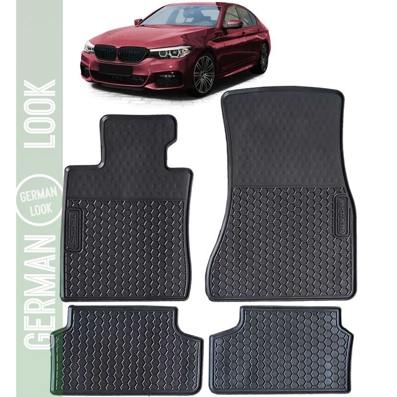 Tapis de sol en caoutchouc noir de qualité supérieure pour BMW Série 5 G30 G31 à partir de 17
