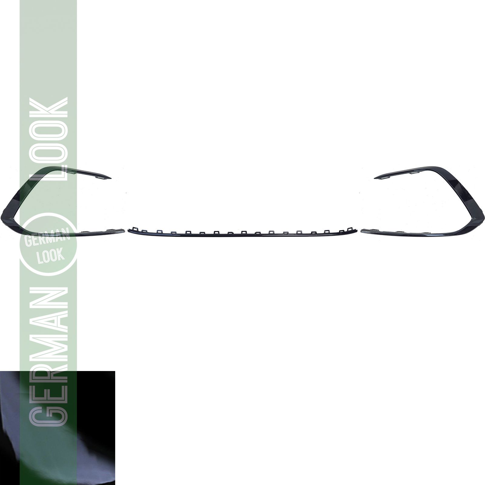 Ensemble de garnitures de pare-chocs 3 pièces brillant pour VW Golf 8 GTI GTD R-Line 19-24