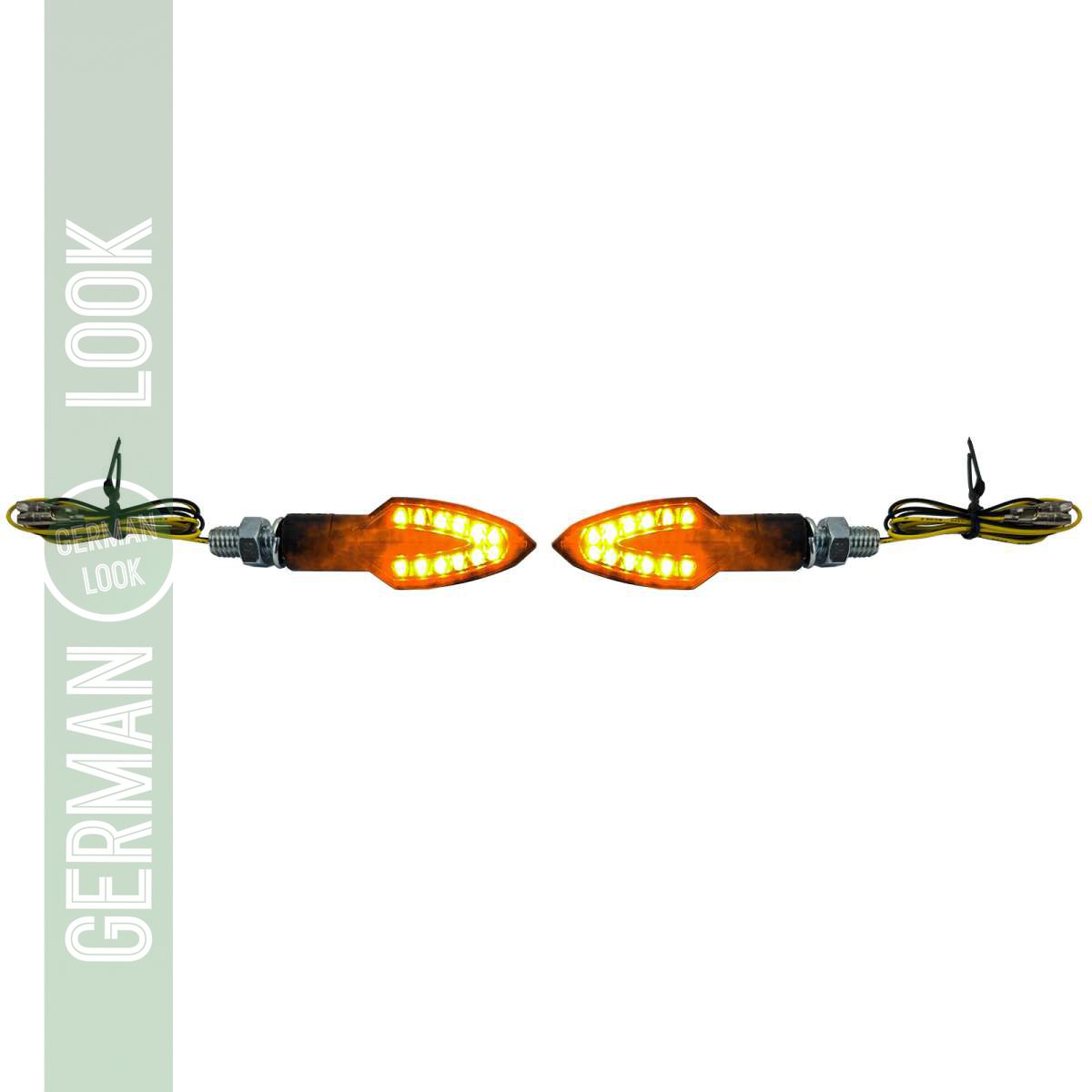 Mini clignotants LED pour moto Mini clignotants universels Fumée noire avec marquage E