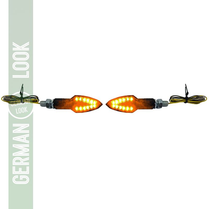 Mini clignotants LED pour moto Mini clignotants universels Fumée noire avec marquage E
