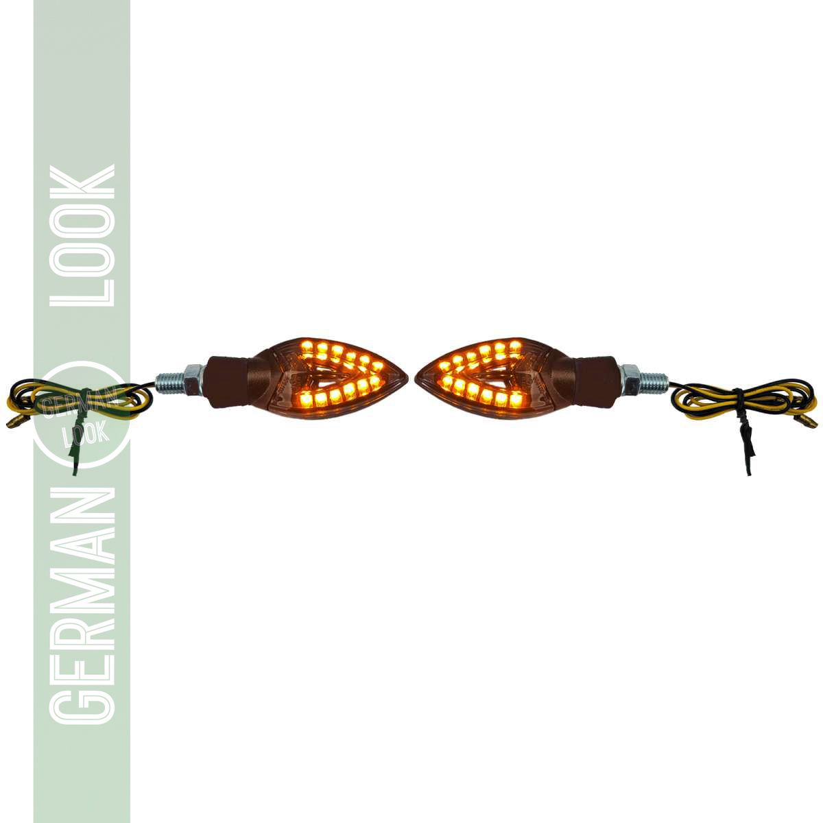 Mini clignotant LED pour moto Spades Mini clignotant fumé noir personnalisé avec homologation E