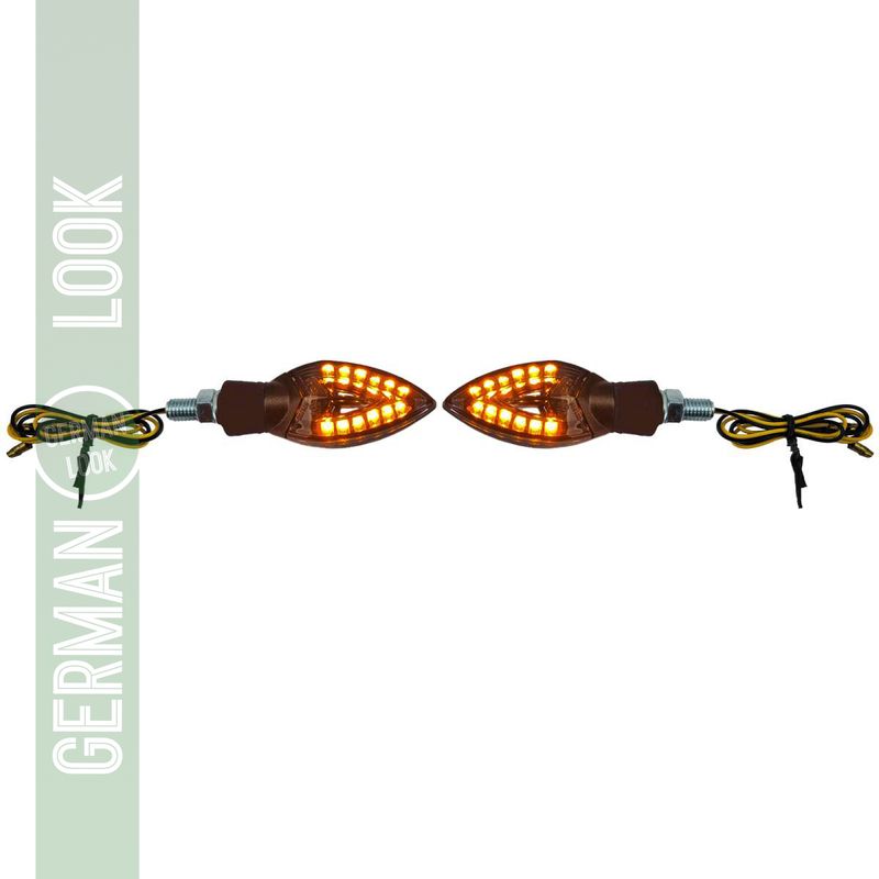 Mini clignotant LED pour moto Spades Mini clignotant fumé noir personnalisé avec homologation E