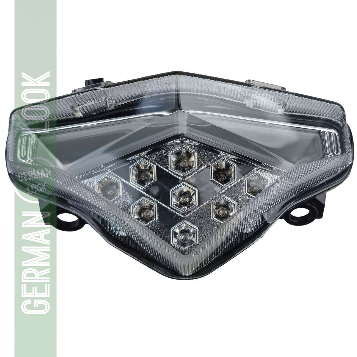 Feu arrière LED moto verre transparent chromé pour Kawasaki ER6N ER6F ER-6N ER-6F à partir de 2012