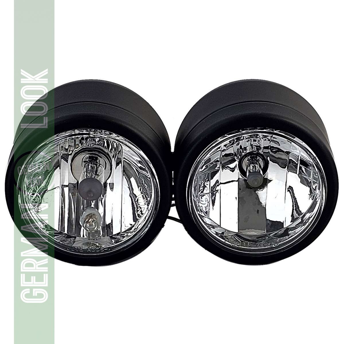 Phare double universel personnalisé pour moto H4 H7 noir avec marquage E