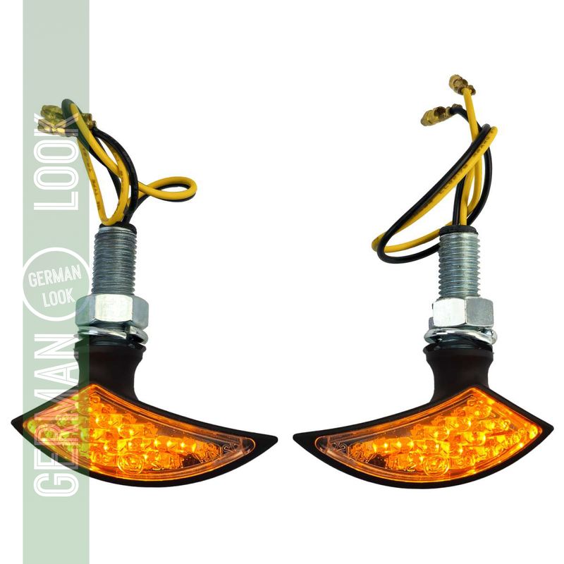 Mini indicateur LED pour moto, mini indicateur personnalisé noir avec marquage E