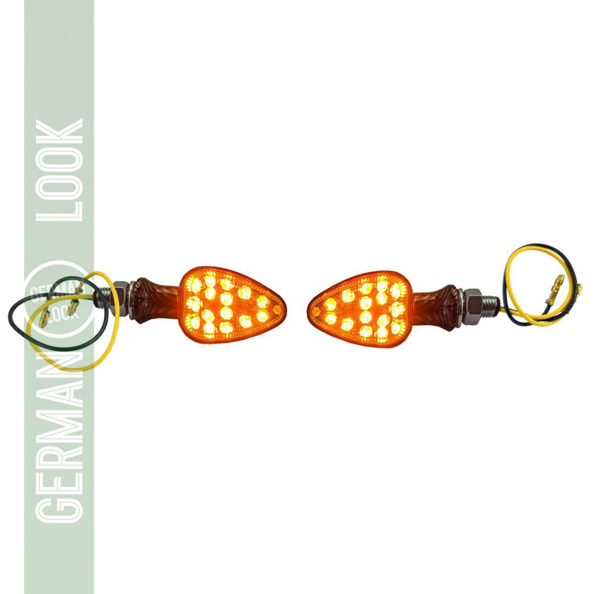 Mini clignotant LED pour moto, style carbone élégant et personnalisé avec marquage E