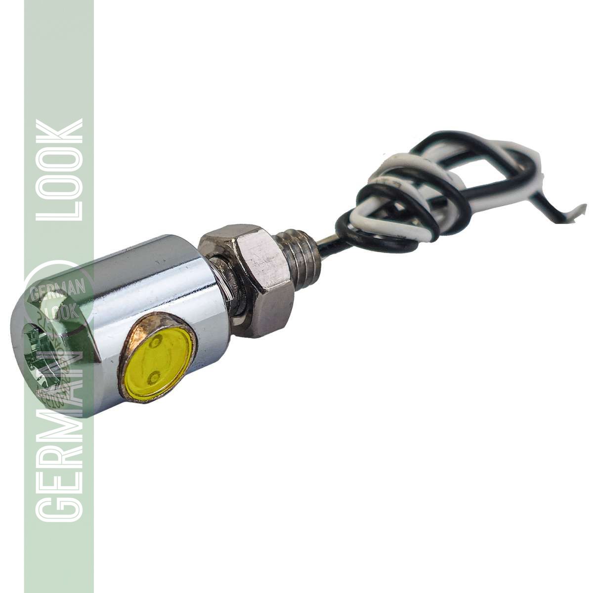 Mini éclairage de plaque d'immatriculation à LED chromé pour moto scooter personnalisé