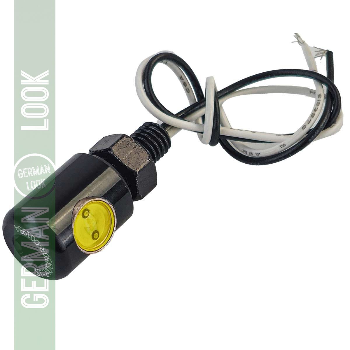 Mini éclairage de plaque d'immatriculation LED noir pour moto scooter etc.