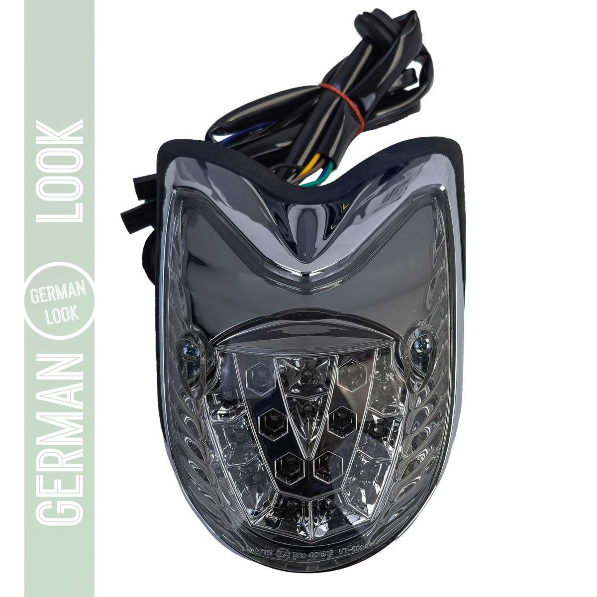 Feu arrière LED pour moto avec clignotant chromé fumé pour Yamaha XVS 950 Midnight Star
