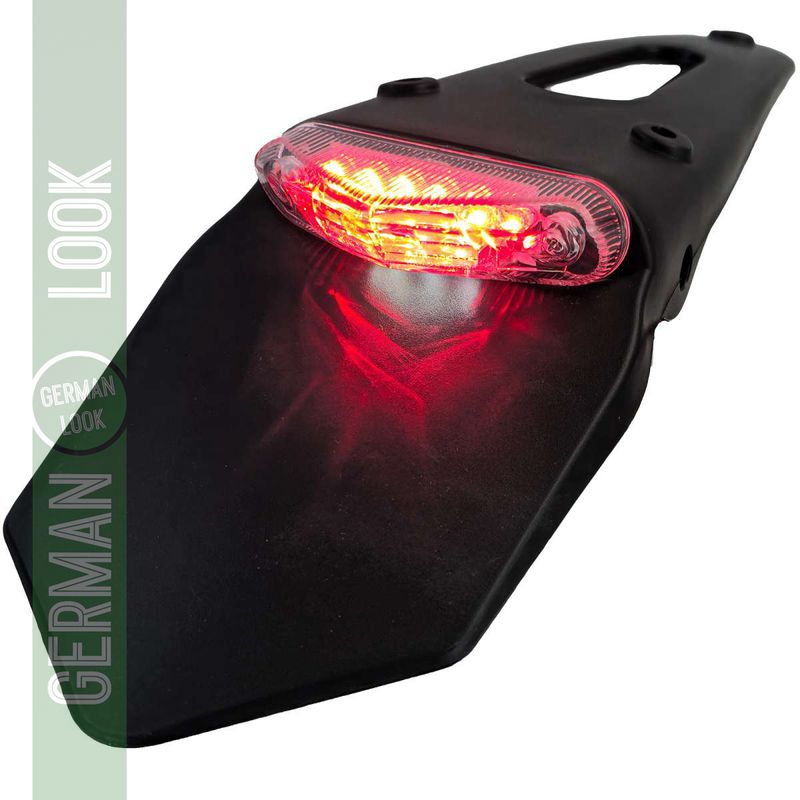 Support de plaque d'immatriculation pour feu arrière LED moto Enduro Cross Sumo E-mark