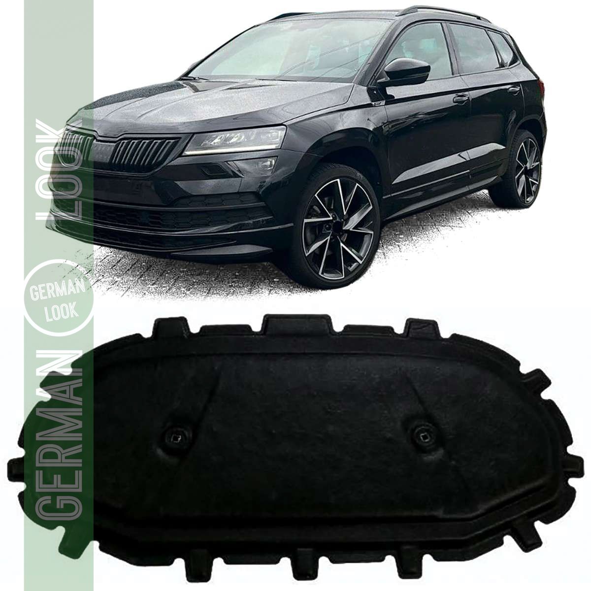 Tapis isolant de capot avec ruban aluminium pour Skoda Karoq à partir de 2017