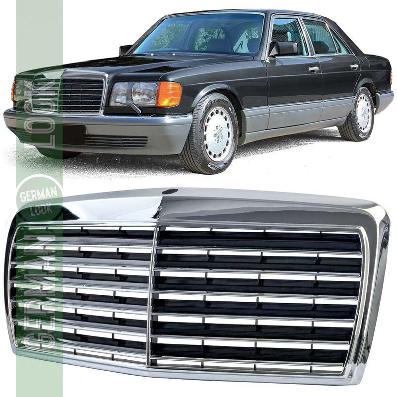 Calandre 12 nervures Sport Look adaptée pour Mercedes W126 1980-1991