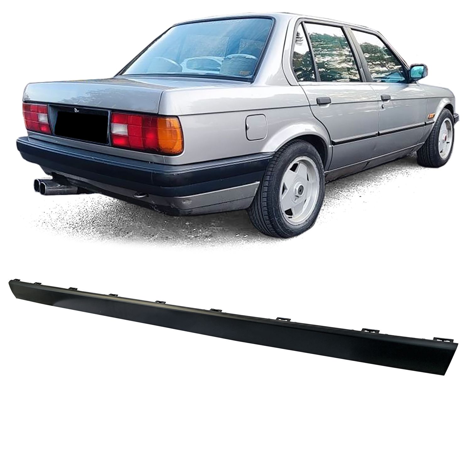 Bande de pare-chocs arrière centrale pour BMW Série 3 E30 1987-1992