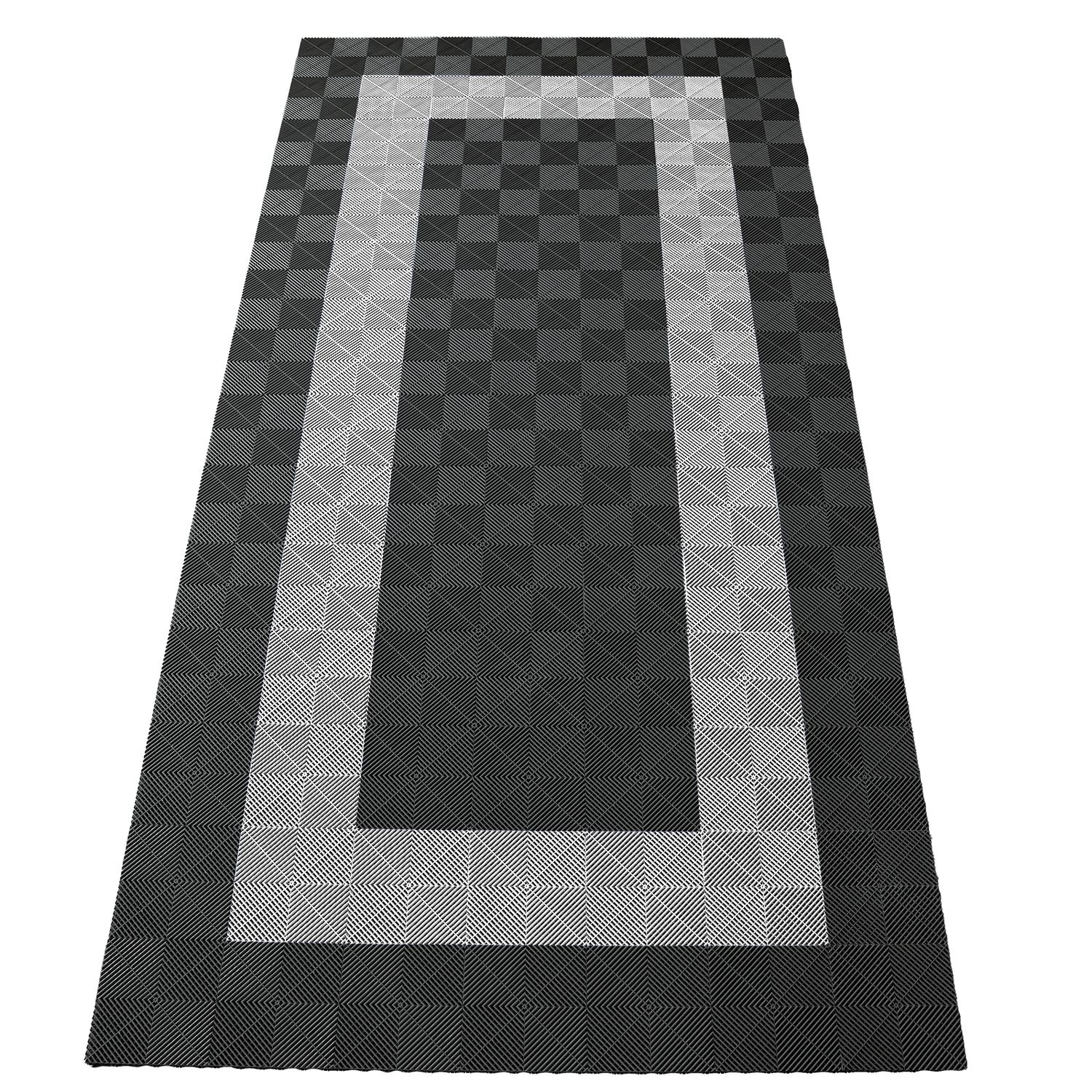 Dalles de sol  Performance pour garage 2,8 m x 5,6 m, gris et blanc, lot de 3