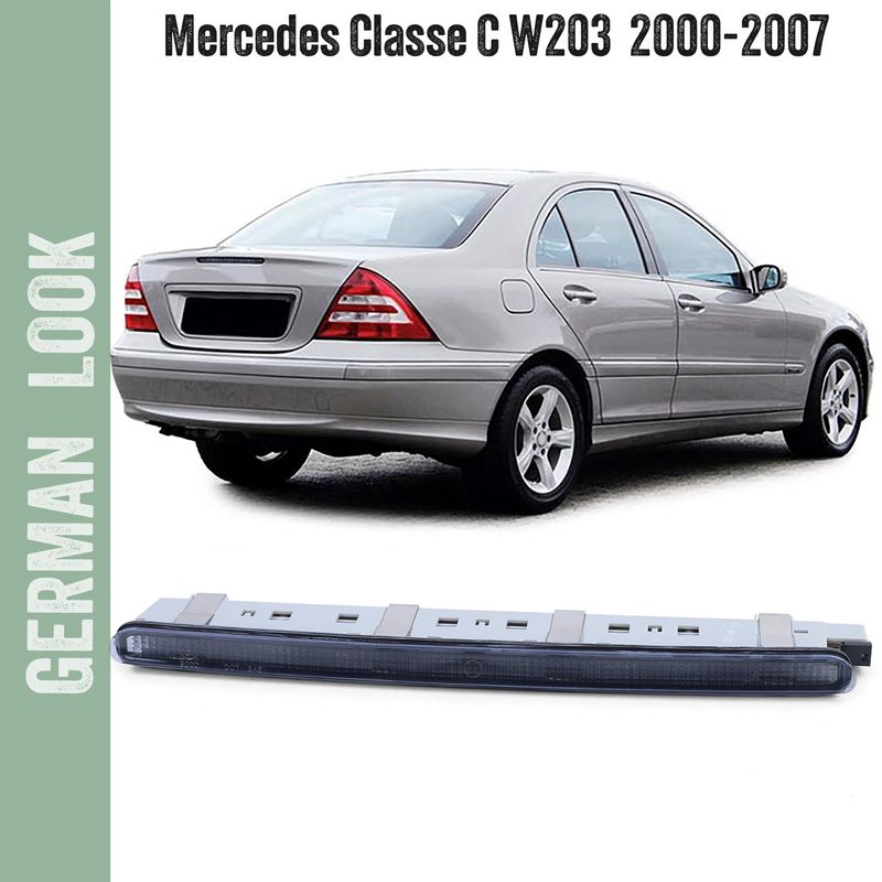 Troisième feu stop, fumée noire, pour Mercedes Classe C W203 berline 2000-2007