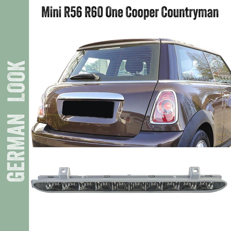 Troisième feu stop à LED, verre transparent, chromé, pour Mini R56 One, Cooper R60, Countryman