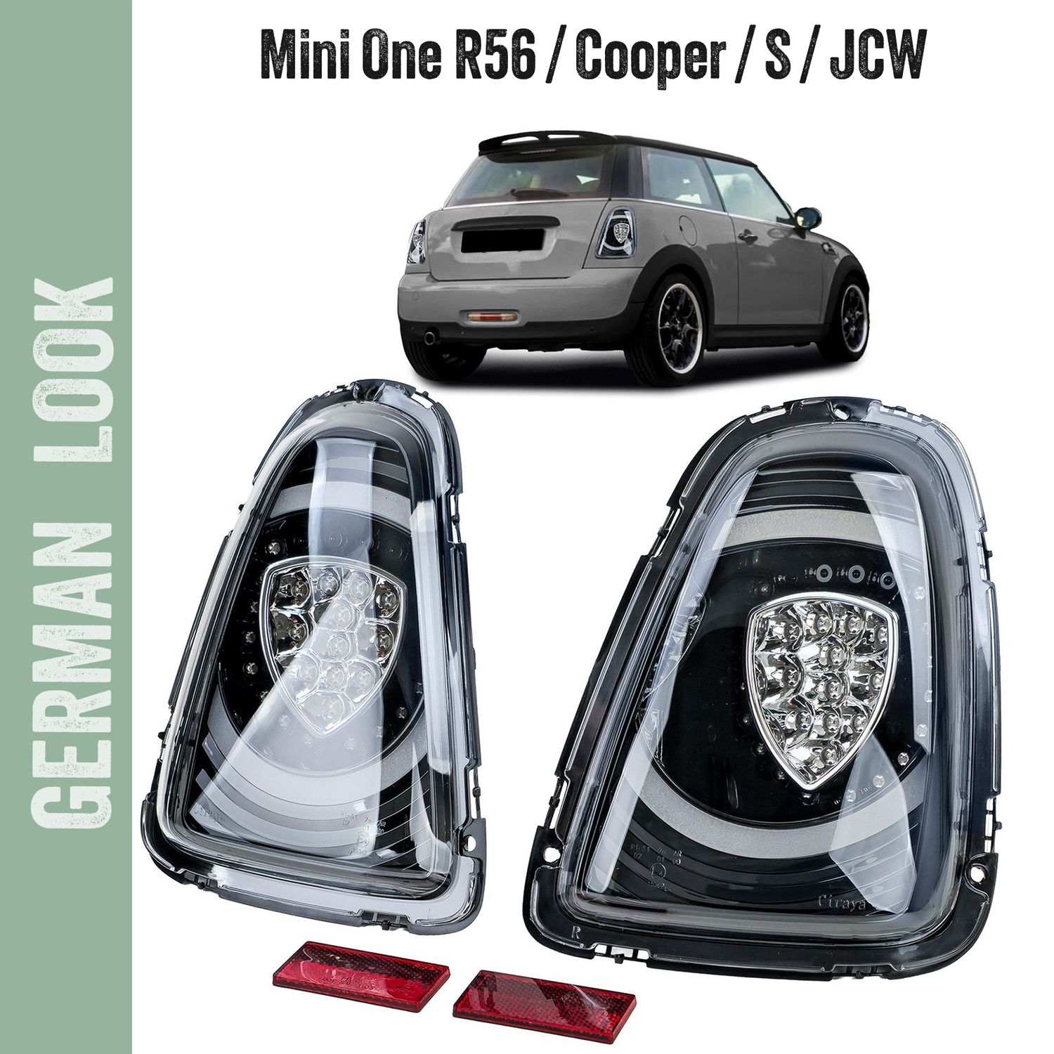 Feux arrière à LED noirs au Edition Black pour Mini One Cooper R56 2010-2014