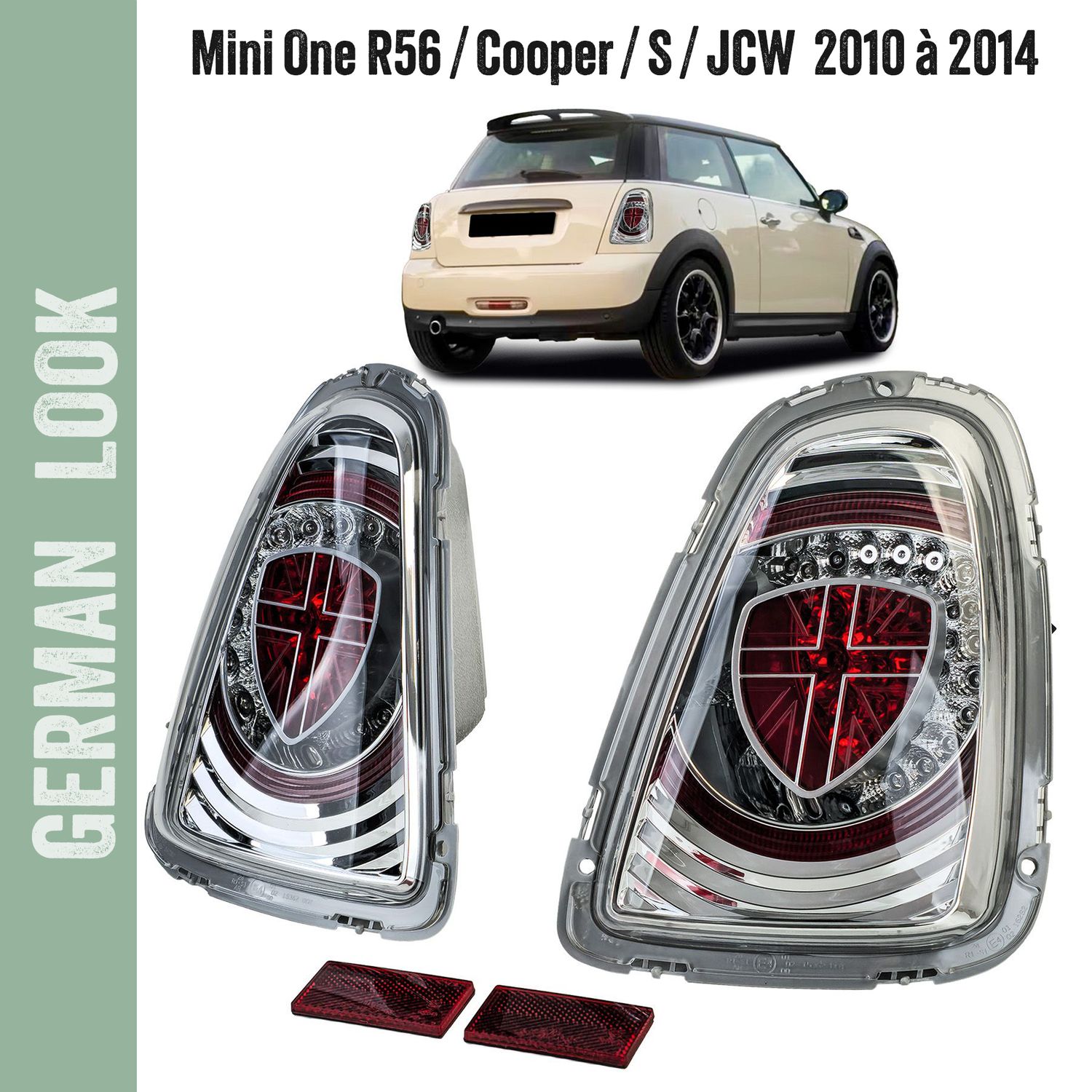 Feux arrière à LED chromés édition spéciale pour Mini One Cooper R56 2010-2014