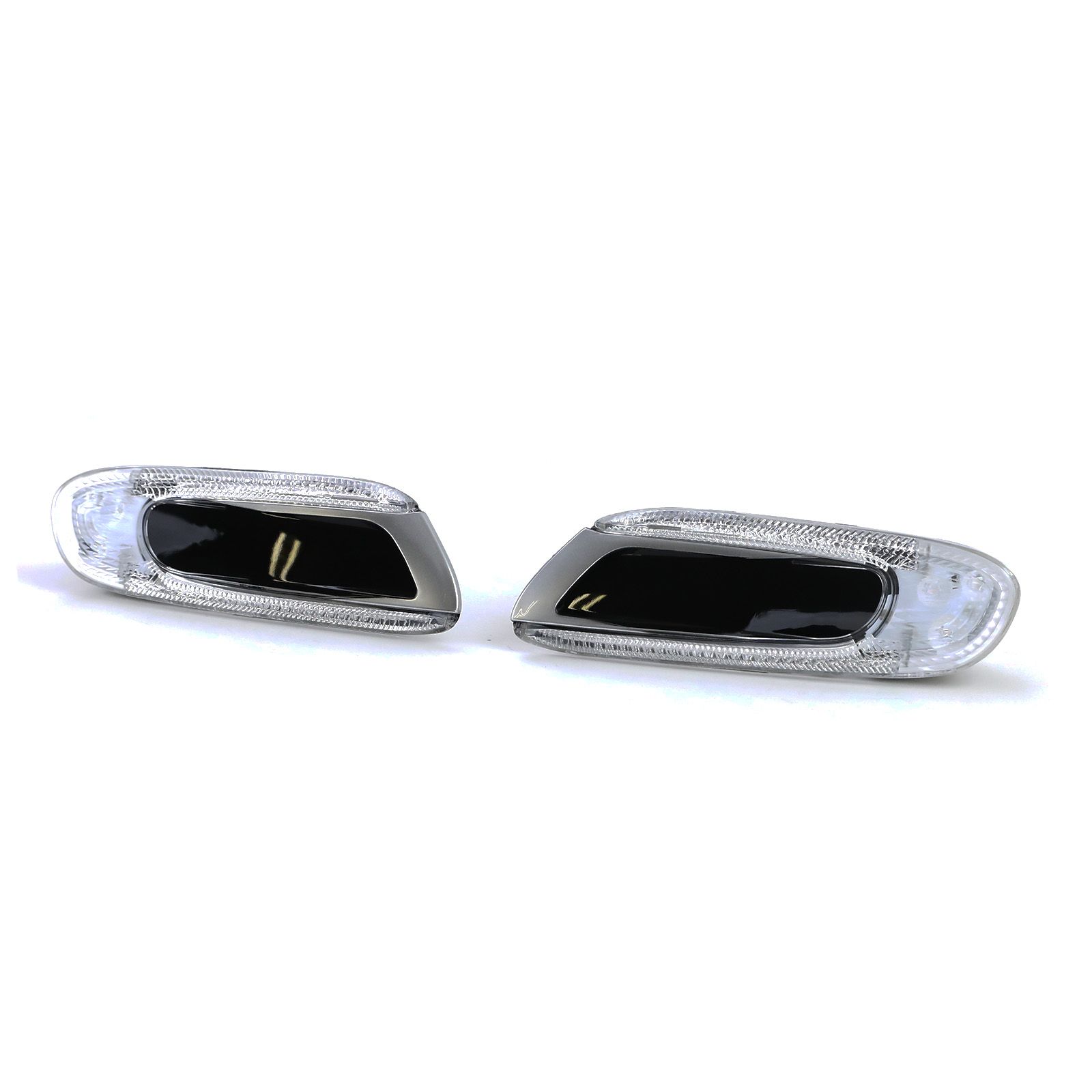 Clignotants latéraux à LED argent et noir pour Mini One Cooper S F55 F56 F57 2014-2021