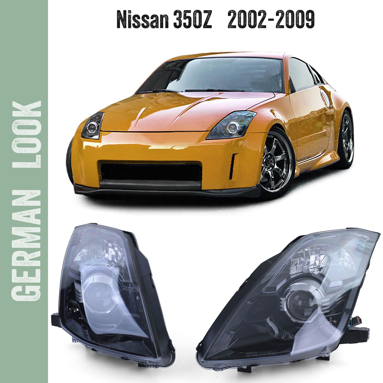 Paire de phares xénon avant pour Nissan 350Z Z33 2002 - 2009 Paire de phares xénon avant pour Nissan 350Z Z33 2002 - 2009
