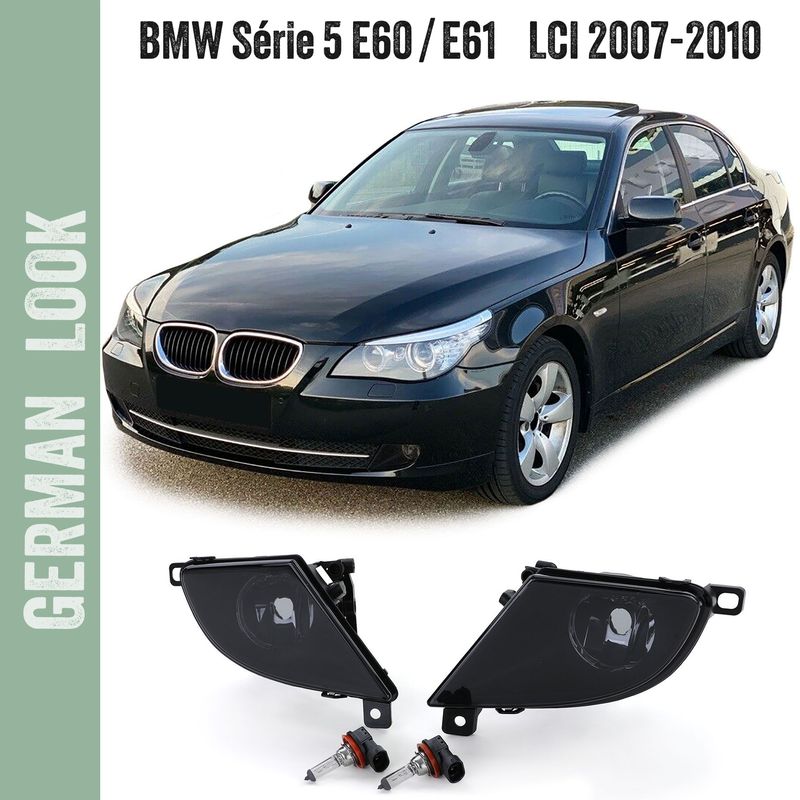 Kit de faróis de nevoeiro fumados para BMW E60 E61 LCI Facelift 07-10