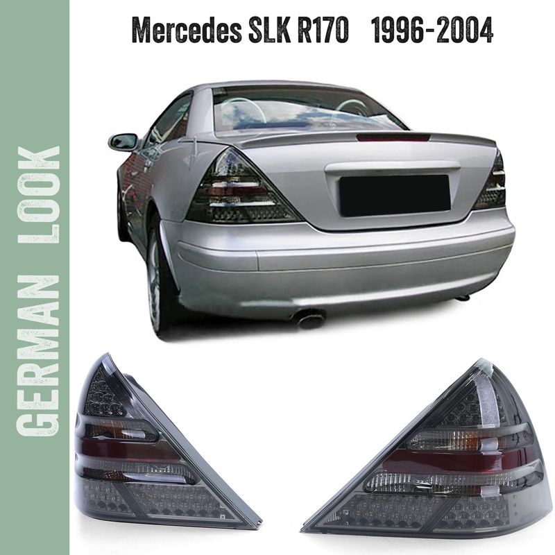 Feux arrière à LED en verre transparent fumée pour Mercedes SLK R170 1996-2004