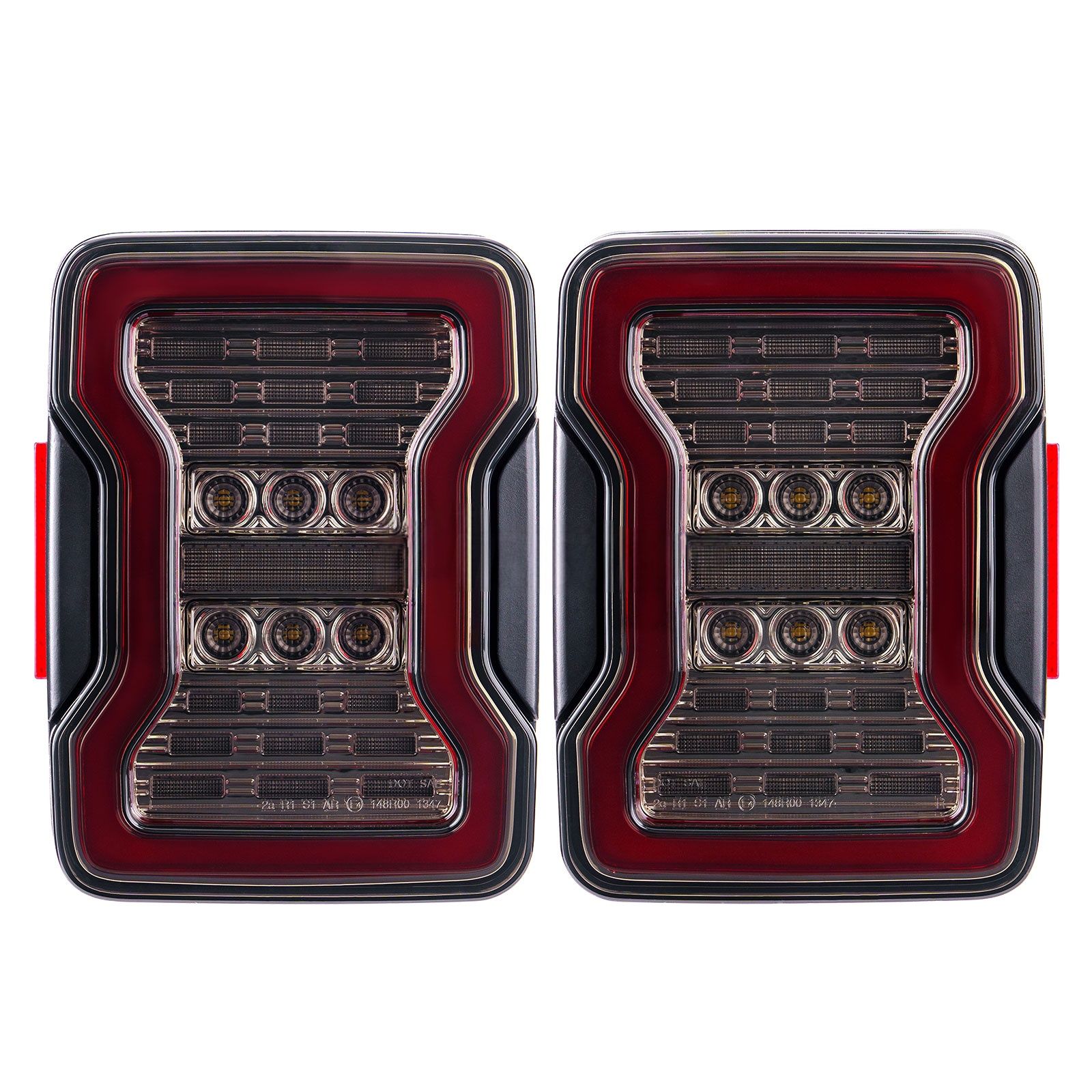 Feux arrière à LED fumés noirs pour Jeep Wrangler JK 2007-2018