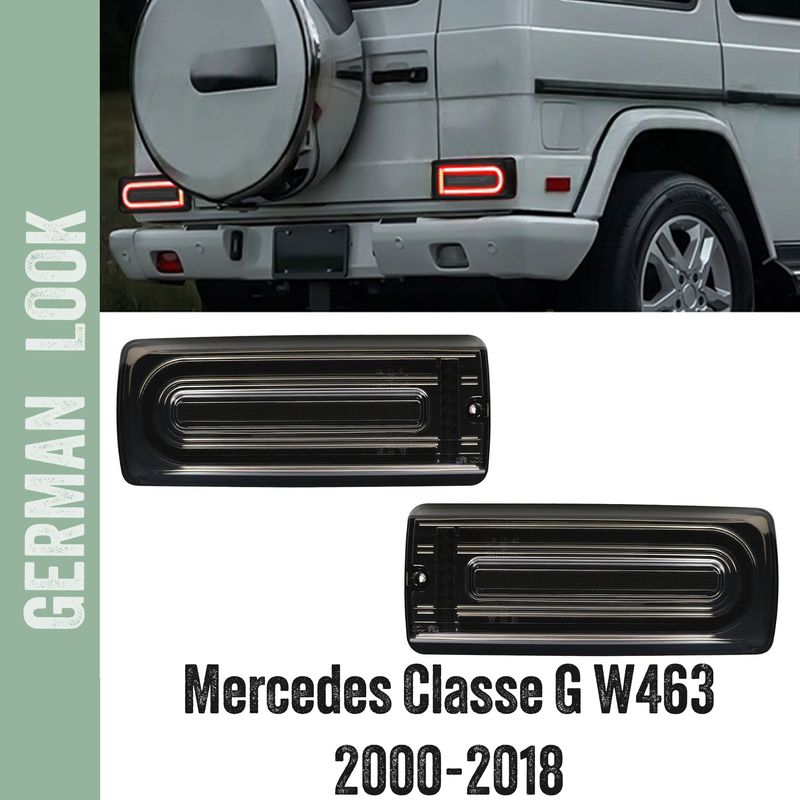 Feux arrière à LED fumés noir améliorés pour Mercedes Classe G W463