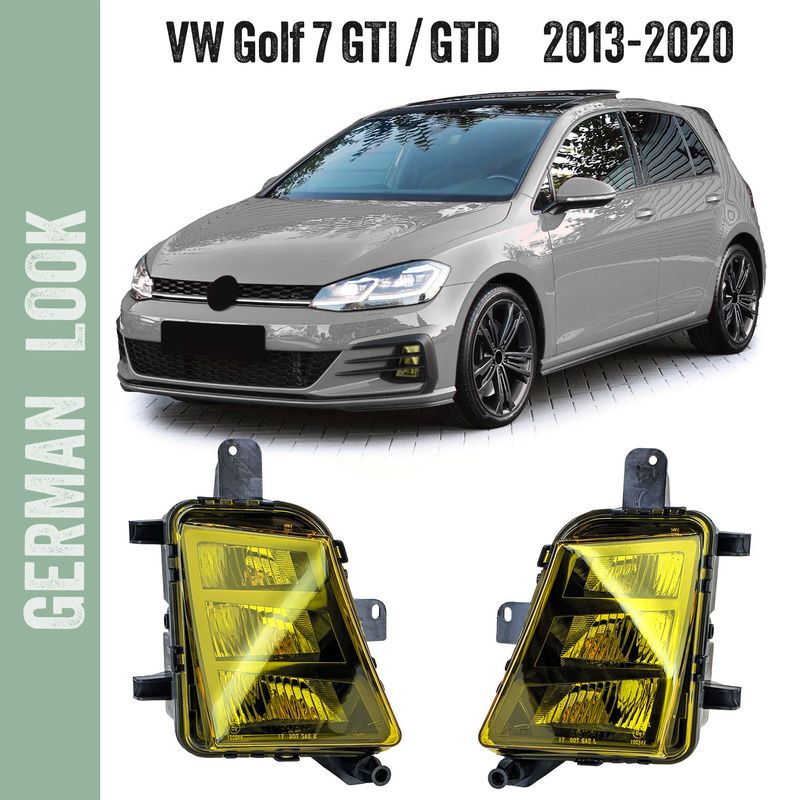 Kit de feux antibrouillard LED jaunes pour VW Golf 7 GTI GTD 5G1 13-20
