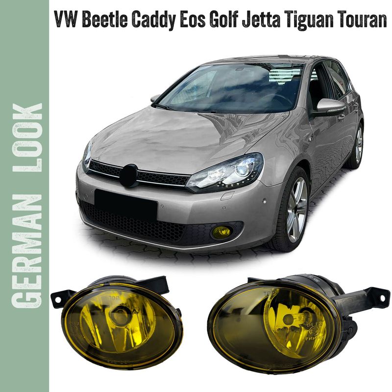 Phares antibrouillard  jaunes pour VW Golf 6 VI Caddy Jetta Tiguan Touran