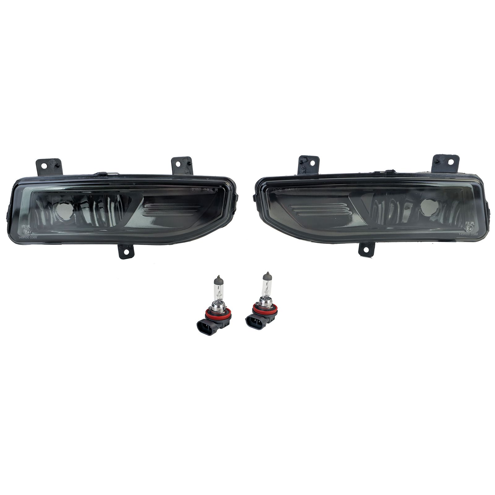 Phares antibrouillard teinte noire fumée, pour Nissan Qashqai 17-21