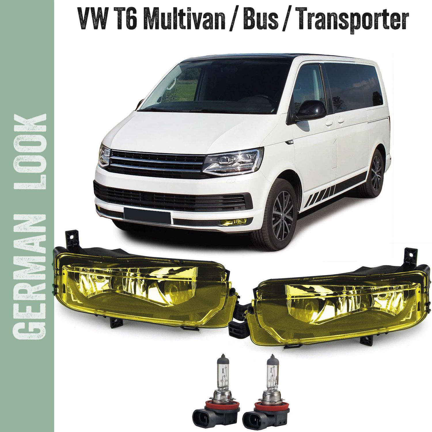Feux antibrouillard jaune pour VW T6 Bus Multivan Transporter à partir de 2015