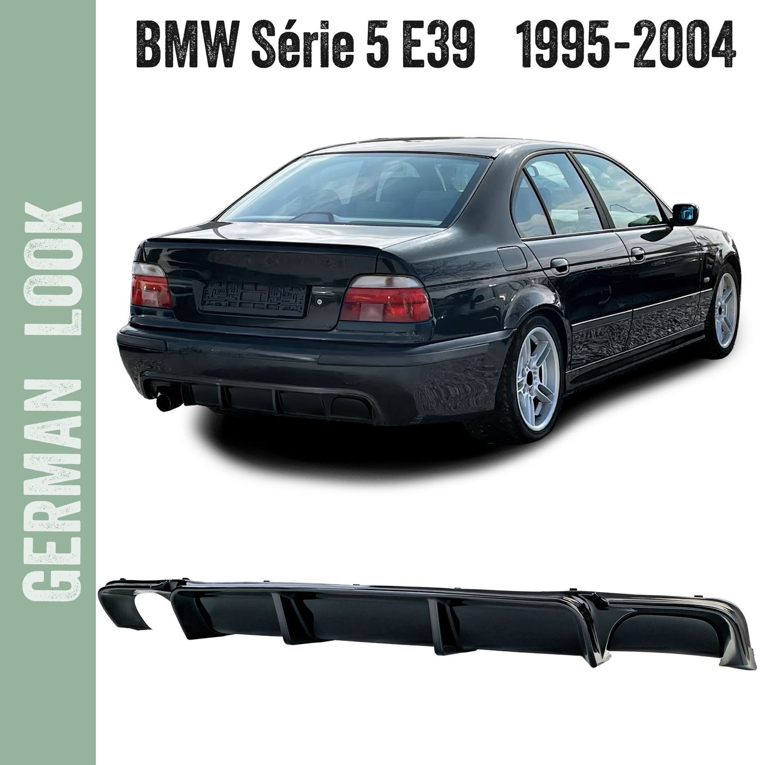 Diffuseur arrière Performance noir brillantpour BMW Série 5 E39 pack M 1995-2004