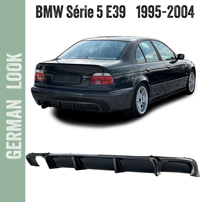 Difusor traseiro Performance em preto brilhante para BMW Série 5 E39 com pack M 1995-2004