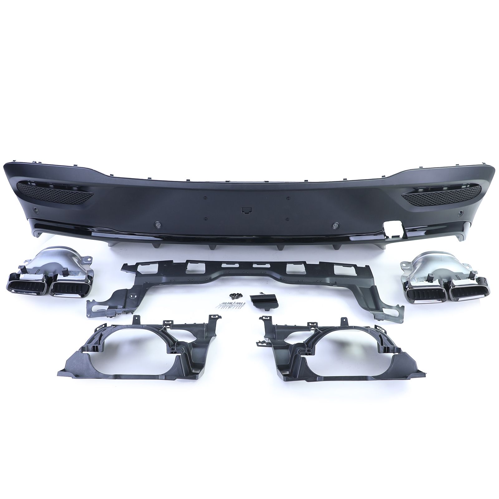 Diffuseur arrière AMG avec sorties d'échappement noir pour Mercedes GLE Coupé C167 à partir de 2019