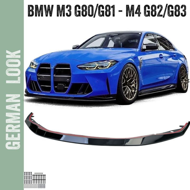 Lame / spoiler avant Performance noir brillant pour BMW M3 G80 G81 M4 G82 G83 à partir de 2021